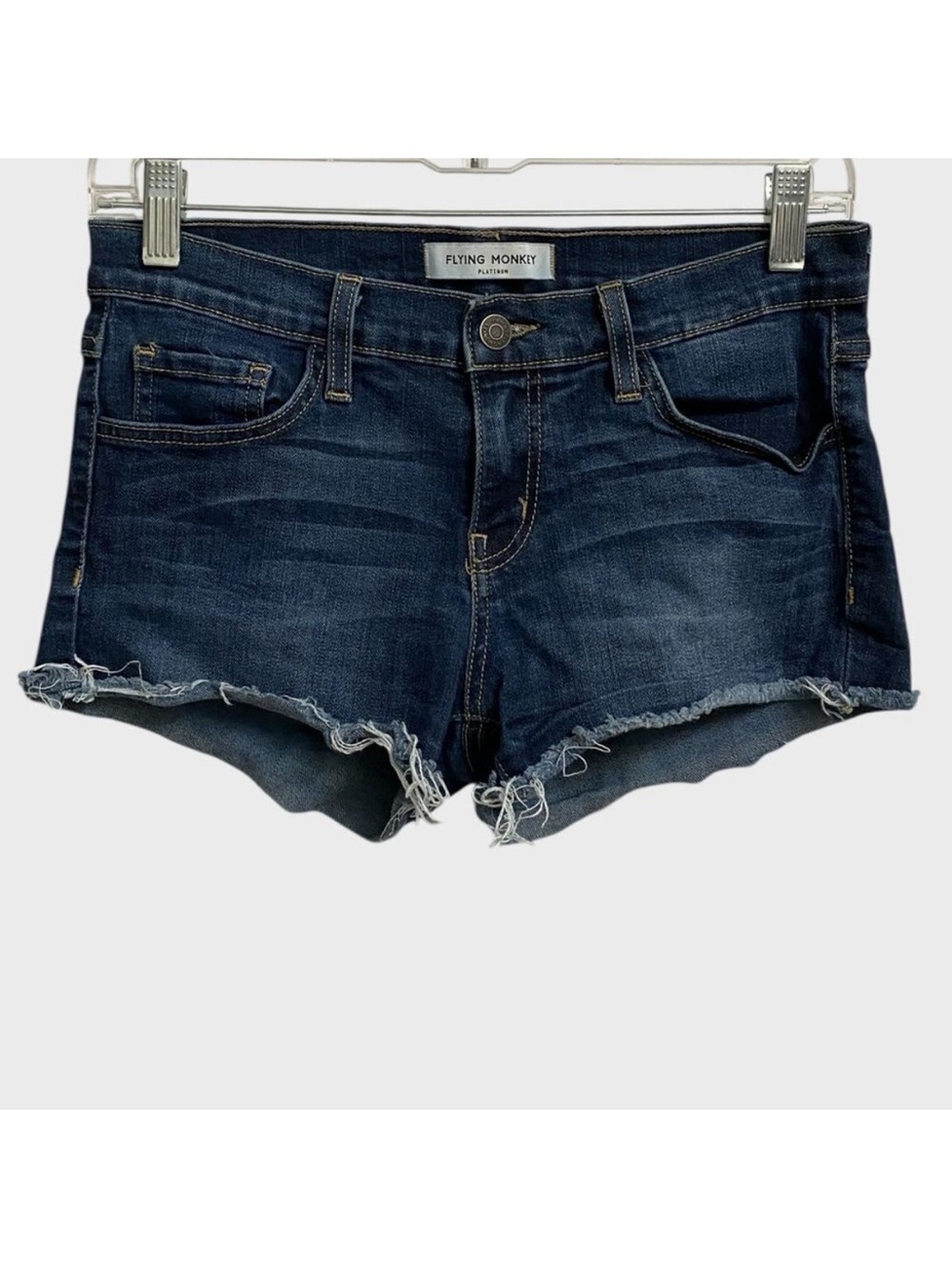 Flying Monkey Women's Cutoff Jean Shorts 27 Raw Hem Made in USA Festival Summer